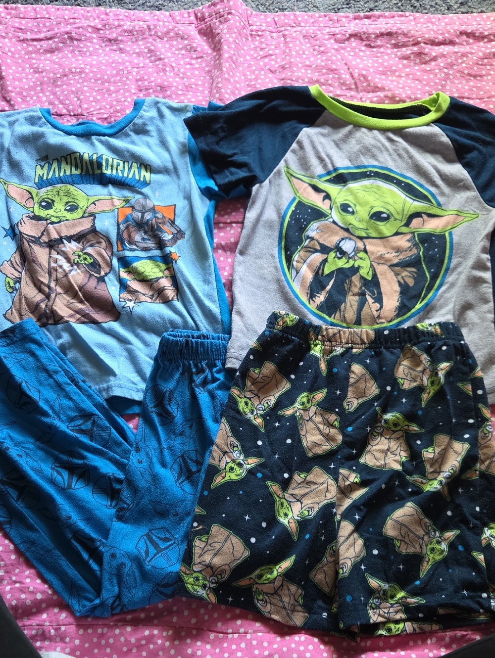 ♥️2 For $25♥️ForThe Childrens Place Star Wars Grogu Pajama Set (2)